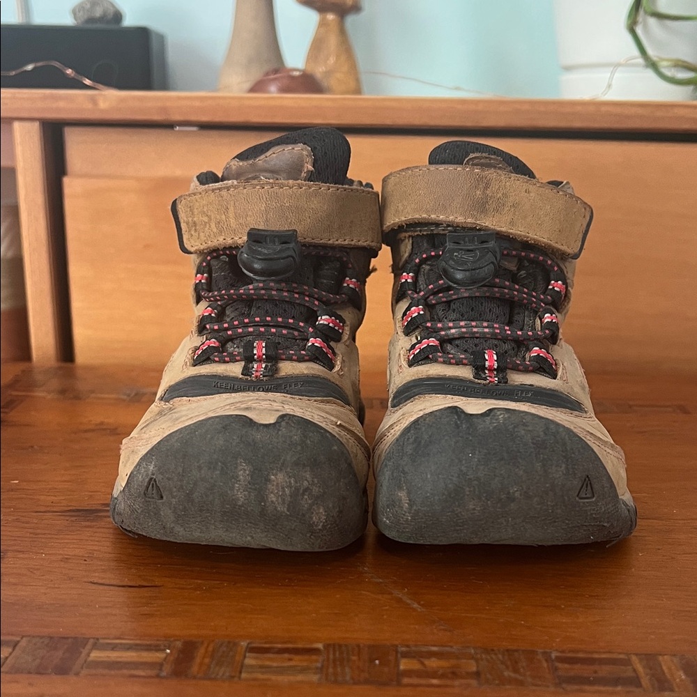 Keen Ridge Flex Waterproof Hiking Boot Kids' Tan and Black Size 10 - Picture 2 of 12